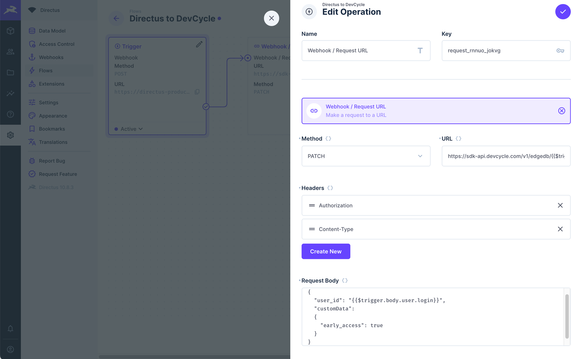 Building an Early Access Site with DevCycle's EdgeDB & Directus Flows